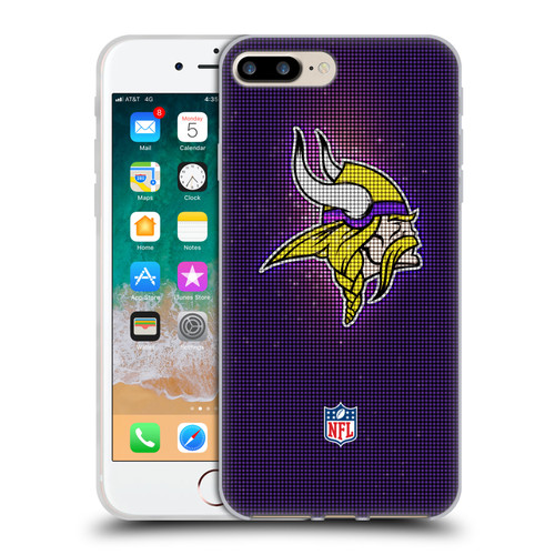 NFL Minnesota Vikings Artwork LED Soft Gel Case for Apple iPhone 7 Plus / iPhone 8 Plus