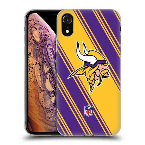 NFL Minnesota Vikings Artwork Stripes Soft Gel Case for Apple iPhone XR