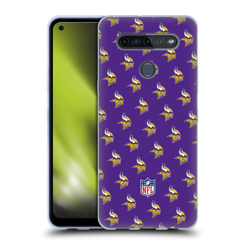 NFL Minnesota Vikings Artwork Patterns Soft Gel Case for LG K51S