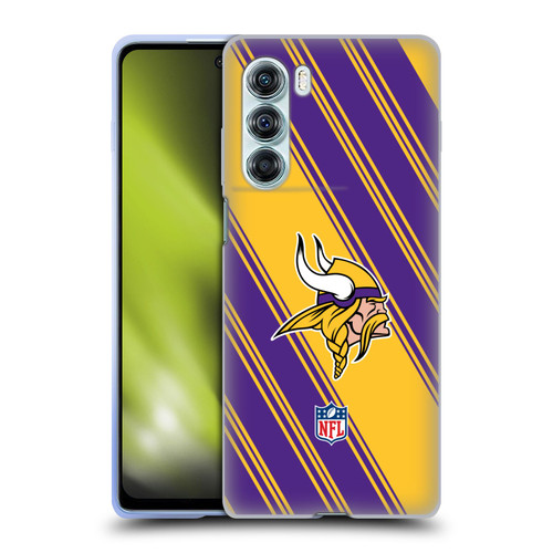 NFL Minnesota Vikings Artwork Stripes Soft Gel Case for Motorola Edge S30 / Moto G200 5G