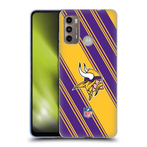 NFL Minnesota Vikings Artwork Stripes Soft Gel Case for Motorola Moto G60 / Moto G40 Fusion