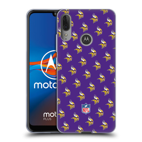 NFL Minnesota Vikings Artwork Patterns Soft Gel Case for Motorola Moto E6 Plus