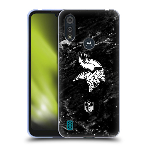 NFL Minnesota Vikings Artwork Marble Soft Gel Case for Motorola Moto E6s (2020)