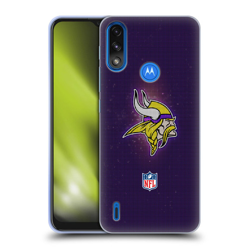 NFL Minnesota Vikings Artwork LED Soft Gel Case for Motorola Moto E7 Power / Moto E7i Power
