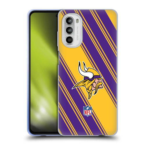 NFL Minnesota Vikings Artwork Stripes Soft Gel Case for Motorola Moto G52