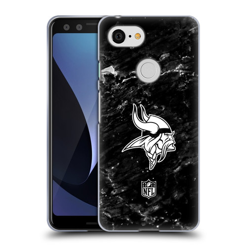 NFL Minnesota Vikings Artwork Marble Soft Gel Case for Google Pixel 3