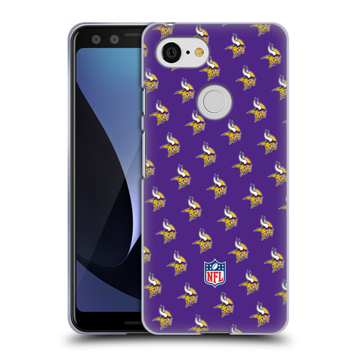 NFL Minnesota Vikings Artwork Patterns Soft Gel Case for Google Pixel 3