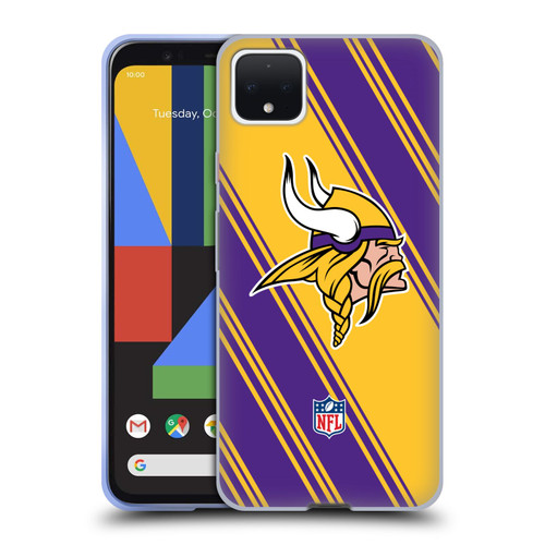 NFL Minnesota Vikings Artwork Stripes Soft Gel Case for Google Pixel 4 XL
