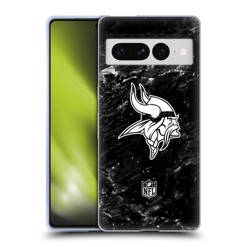 NFL Minnesota Vikings Artwork Marble Soft Gel Case for Google Pixel 7 Pro