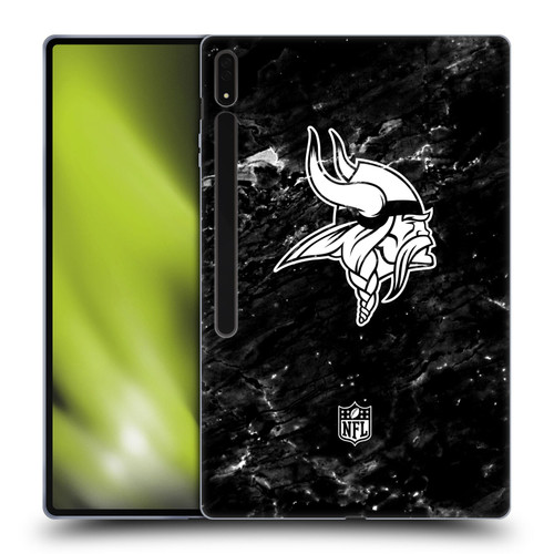 NFL Minnesota Vikings Artwork Marble Soft Gel Case for Samsung Galaxy Tab S8 Ultra