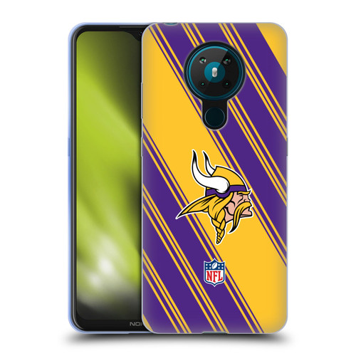 NFL Minnesota Vikings Artwork Stripes Soft Gel Case for Nokia 5.3