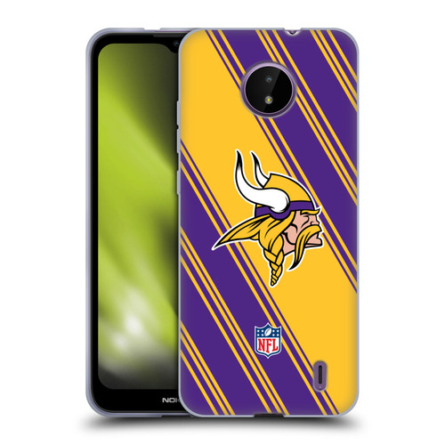 NFL Minnesota Vikings Artwork Stripes Soft Gel Case for Nokia C10 / C20
