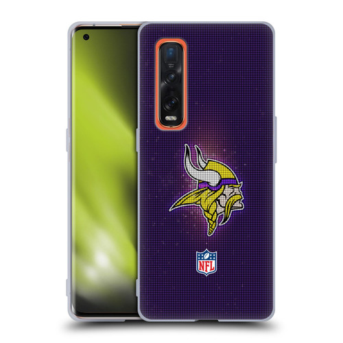 NFL Minnesota Vikings Artwork LED Soft Gel Case for OPPO Find X2 Pro 5G