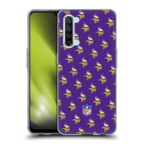 NFL Minnesota Vikings Artwork Patterns Soft Gel Case for OPPO Find X2 Lite 5G