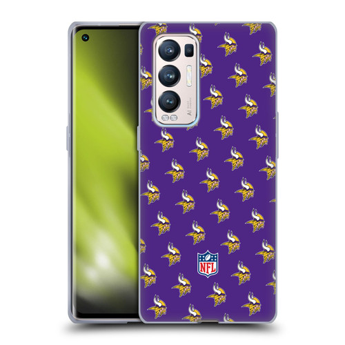 NFL Minnesota Vikings Artwork Patterns Soft Gel Case for OPPO Find X3 Neo / Reno5 Pro+ 5G