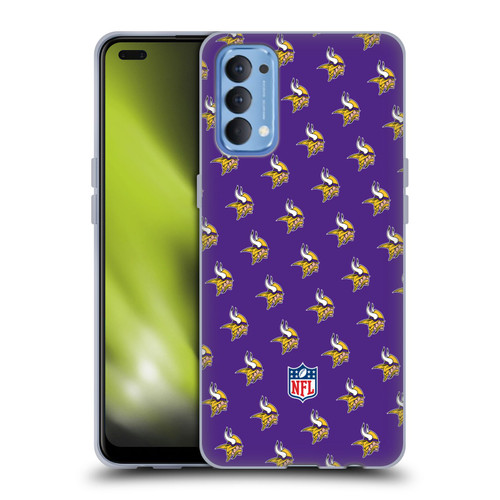 NFL Minnesota Vikings Artwork Patterns Soft Gel Case for OPPO Reno 4 5G