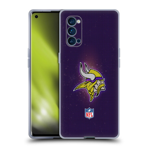 NFL Minnesota Vikings Artwork LED Soft Gel Case for OPPO Reno 4 Pro 5G