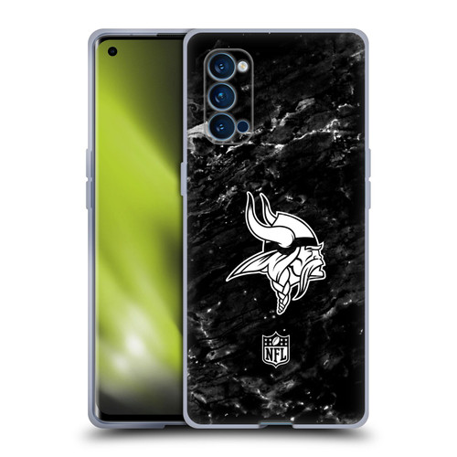 NFL Minnesota Vikings Artwork Marble Soft Gel Case for OPPO Reno 4 Pro 5G