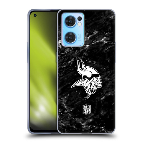 NFL Minnesota Vikings Artwork Marble Soft Gel Case for OPPO Reno7 5G / Find X5 Lite