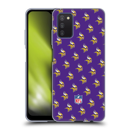 NFL Minnesota Vikings Artwork Patterns Soft Gel Case for Samsung Galaxy A03s (2021)