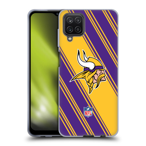 NFL Minnesota Vikings Artwork Stripes Soft Gel Case for Samsung Galaxy A12 (2020)