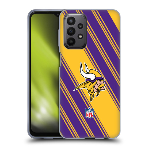 NFL Minnesota Vikings Artwork Stripes Soft Gel Case for Samsung Galaxy A23 / 5G (2022)