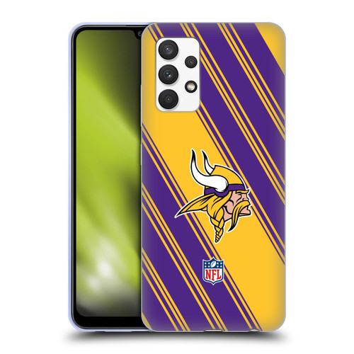 NFL Minnesota Vikings Artwork Stripes Soft Gel Case for Samsung Galaxy A32 (2021)