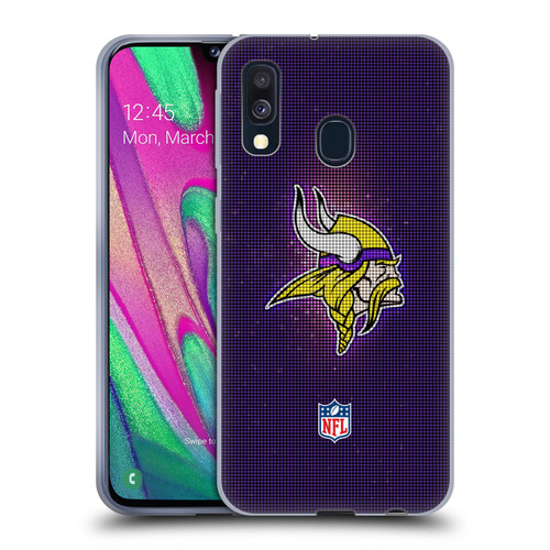NFL Minnesota Vikings Artwork LED Soft Gel Case for Samsung Galaxy A40 (2019)