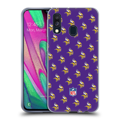 NFL Minnesota Vikings Artwork Patterns Soft Gel Case for Samsung Galaxy A40 (2019)