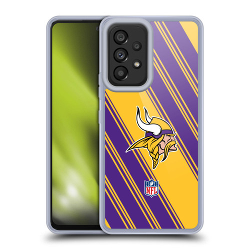 NFL Minnesota Vikings Artwork Stripes Soft Gel Case for Samsung Galaxy A53 5G (2022)