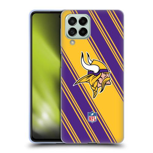 NFL Minnesota Vikings Artwork Stripes Soft Gel Case for Samsung Galaxy M53 (2022)
