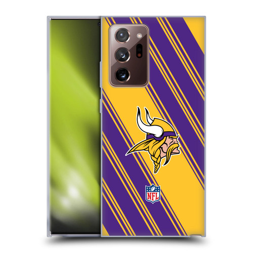 NFL Minnesota Vikings Artwork Stripes Soft Gel Case for Samsung Galaxy Note20 Ultra / 5G