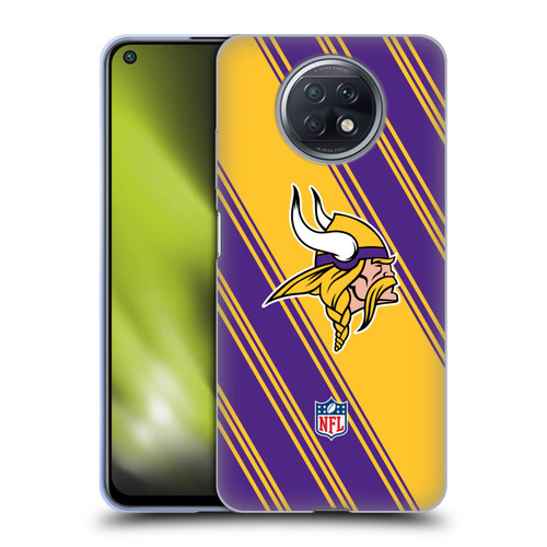 NFL Minnesota Vikings Artwork Stripes Soft Gel Case for Xiaomi Redmi Note 9T 5G