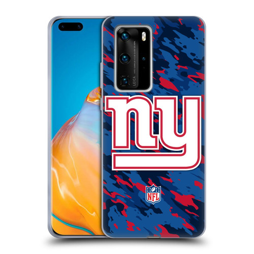 NFL New York Giants Logo Camou Soft Gel Case for Huawei P40 Pro / P40 Pro Plus 5G