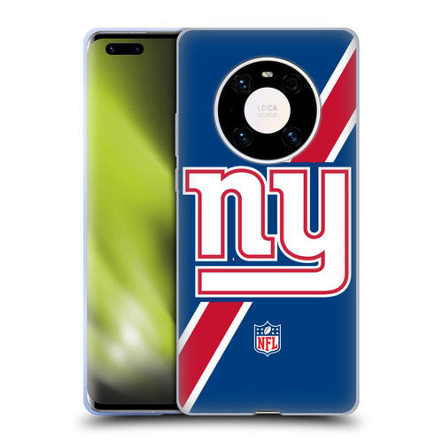NFL New York Giants Logo Stripes Soft Gel Case for Huawei Mate 40 Pro 5G