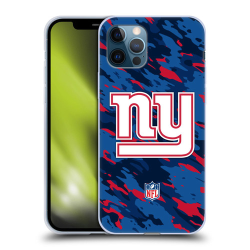 NFL New York Giants Logo Camou Soft Gel Case for Apple iPhone 12 / iPhone 12 Pro