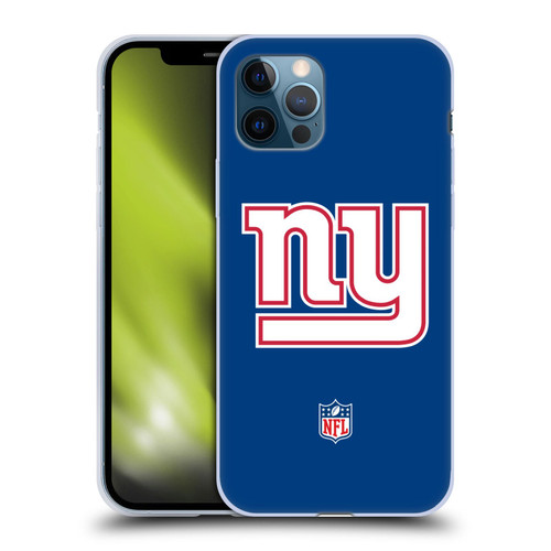 NFL New York Giants Logo Plain Soft Gel Case for Apple iPhone 12 / iPhone 12 Pro