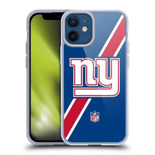 NFL New York Giants Logo Stripes Soft Gel Case for Apple iPhone 12 Mini NFL New York Giants Logo Stripes Soft Gel Case for Apple iPhone 12 Mini