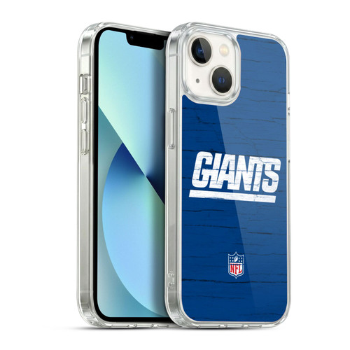 NFL New York Giants Logo Distressed Look Soft Gel Case for Apple iPhone 13