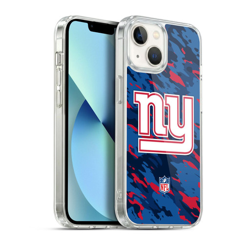 NFL New York Giants Logo Camou Soft Gel Case for Apple iPhone 13