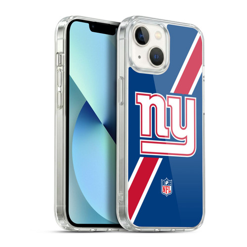 NFL New York Giants Logo Stripes Soft Gel Case for Apple iPhone 13