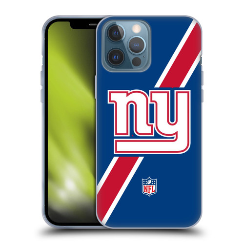 NFL New York Giants Logo Stripes Soft Gel Case for Apple iPhone 13 Pro Max