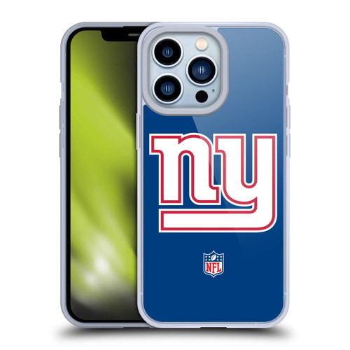 NFL New York Giants Logo Plain Soft Gel Case for Apple iPhone 13 Pro