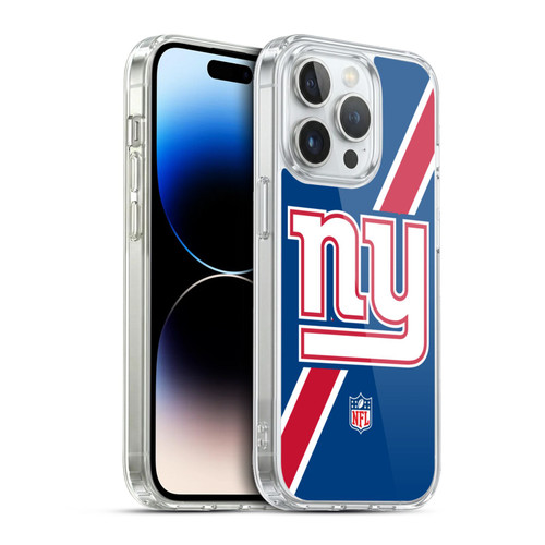 NFL New York Giants Logo Stripes Soft Gel Case for Apple iPhone 13 Pro & MagSafe
