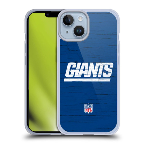 NFL New York Giants Logo Distressed Look Soft Gel Case for Apple iPhone 14