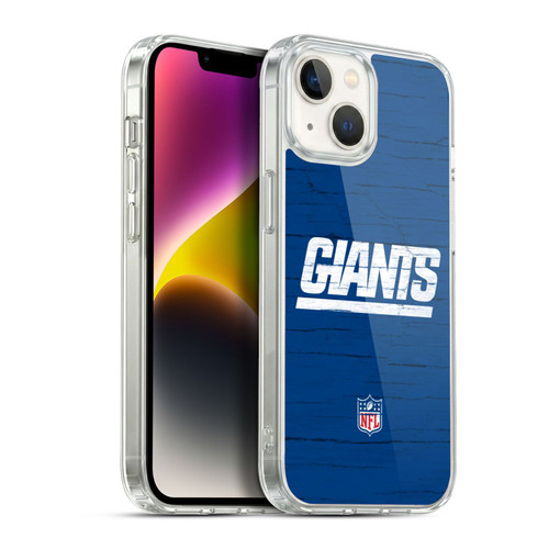 NFL New York Giants Logo Distressed Look Soft Gel Case for Apple iPhone 14