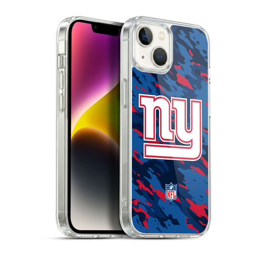 NFL New York Giants Logo Camou Soft Gel Case for Apple iPhone 14 Plus & MagSafe