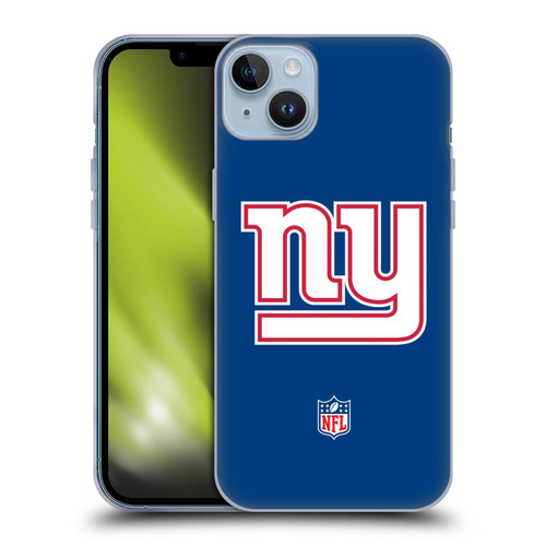 NFL New York Giants Logo Plain Soft Gel Case for Apple iPhone 14 Plus