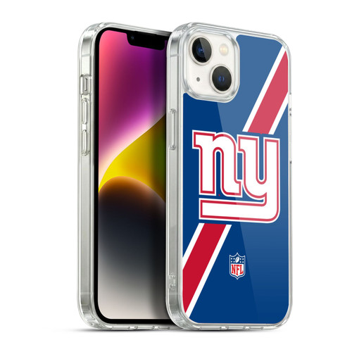 NFL New York Giants Logo Stripes Soft Gel Case for Apple iPhone 14 Plus & MagSafe