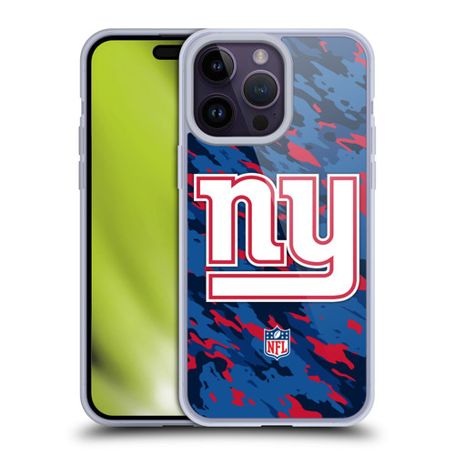NFL New York Giants Logo Camou Soft Gel Case for Apple iPhone 14 Pro Max